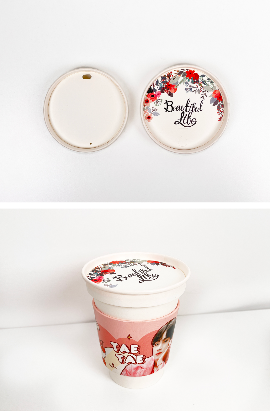 배경 종이컵 12 oz