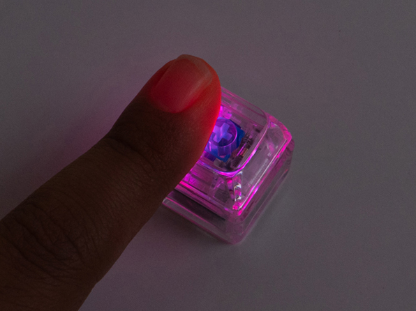 LED 레이저 키캡키링 1구 (블랙/화이트)