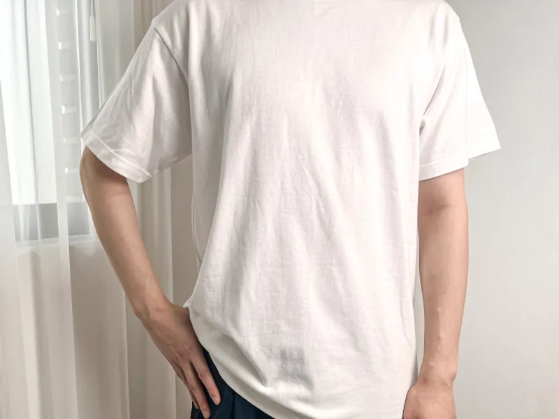 흰색 반팔, 긴팔 티셔츠 (20수,중간두께)