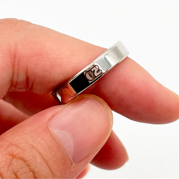 4mm 각인 반지