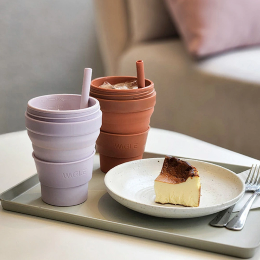 실리콘 접이식 컵 텀블러 475ml