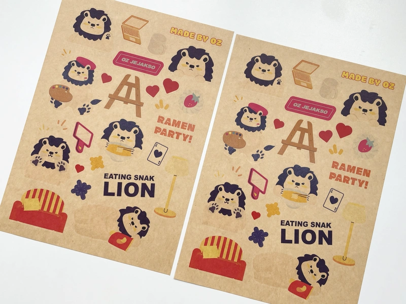 크라프트지 스티커 110x180mm (4매단위)