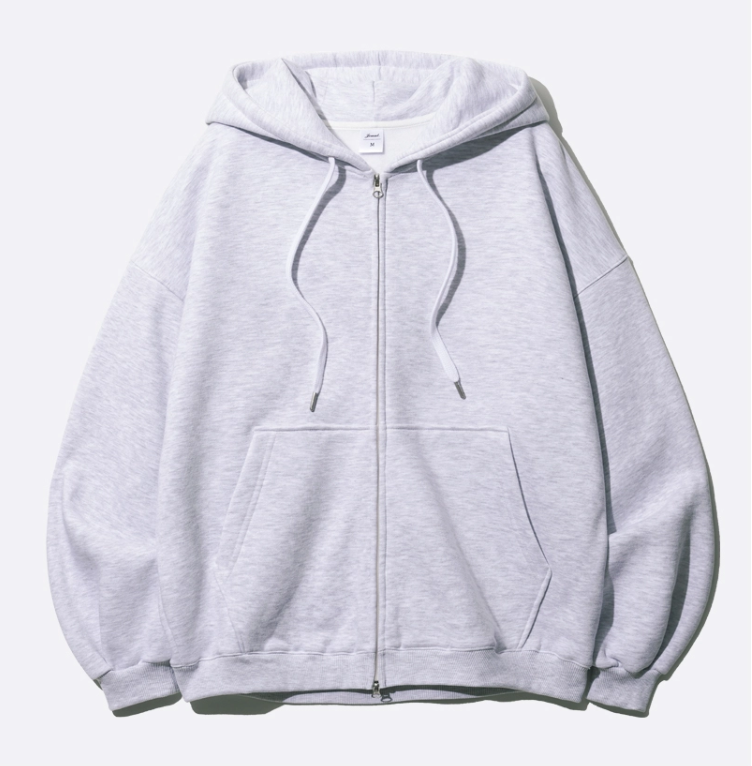 파일 오버핏 투웨이 후드집업 (M~2XL)