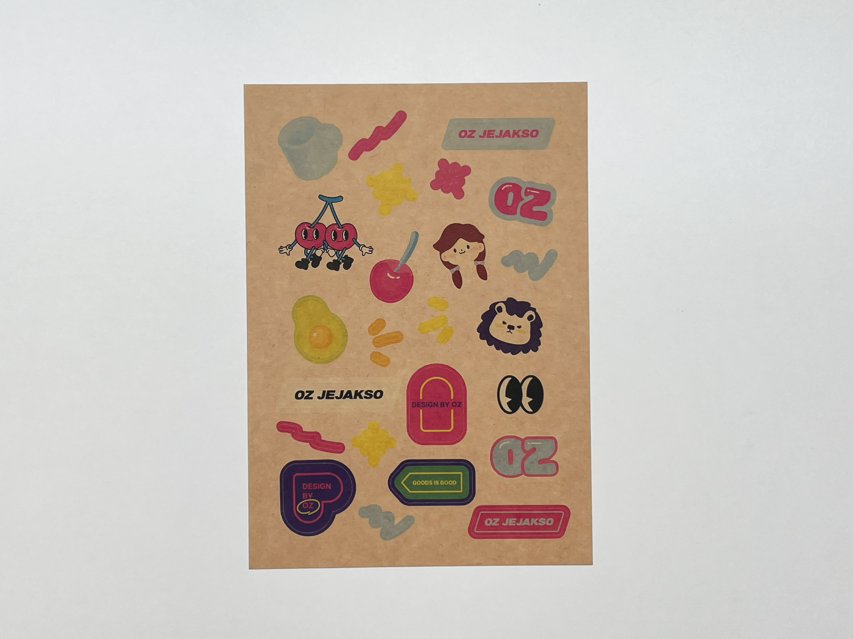 크라프트지 스티커 80x120mm (8매단위)