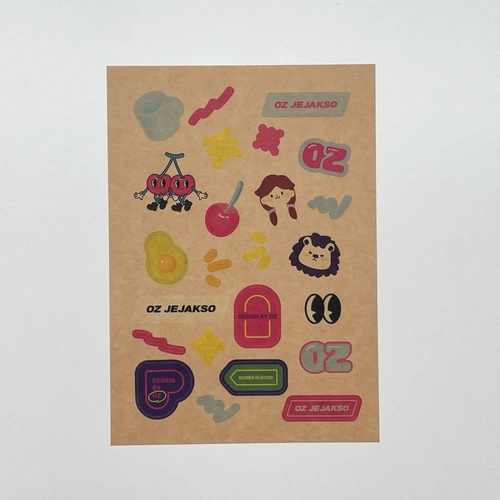 크라프트지 스티커 80x120mm (8매단위)