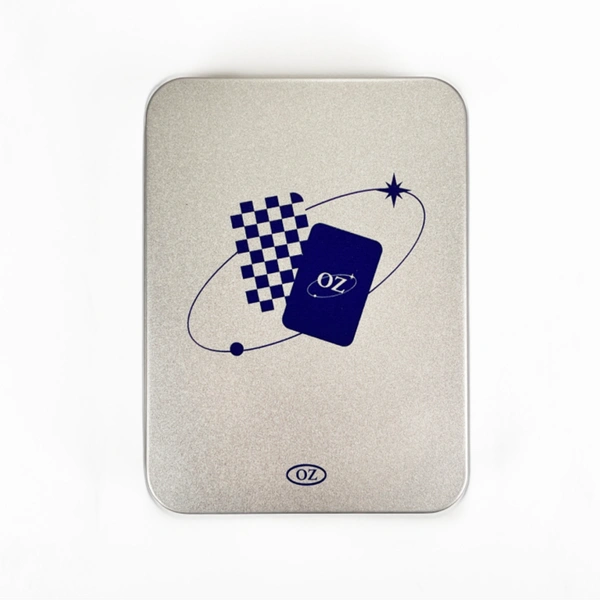 뚜껑&경첩형 틴케이스 (실버, 화이트)