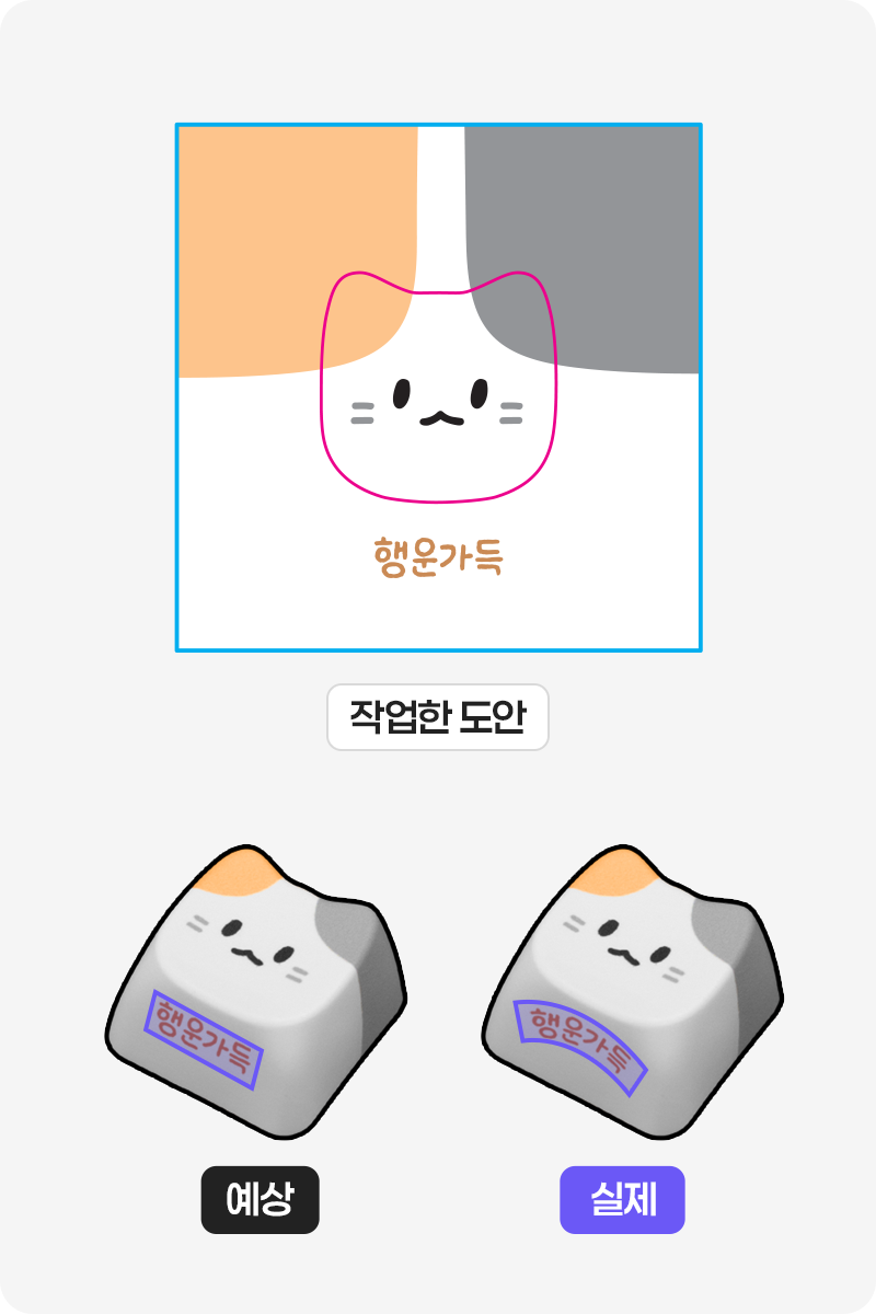 측면 글자 휨