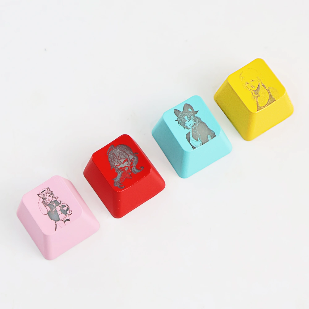 LED 레이저 키캡키링 1구 (컬러4종)