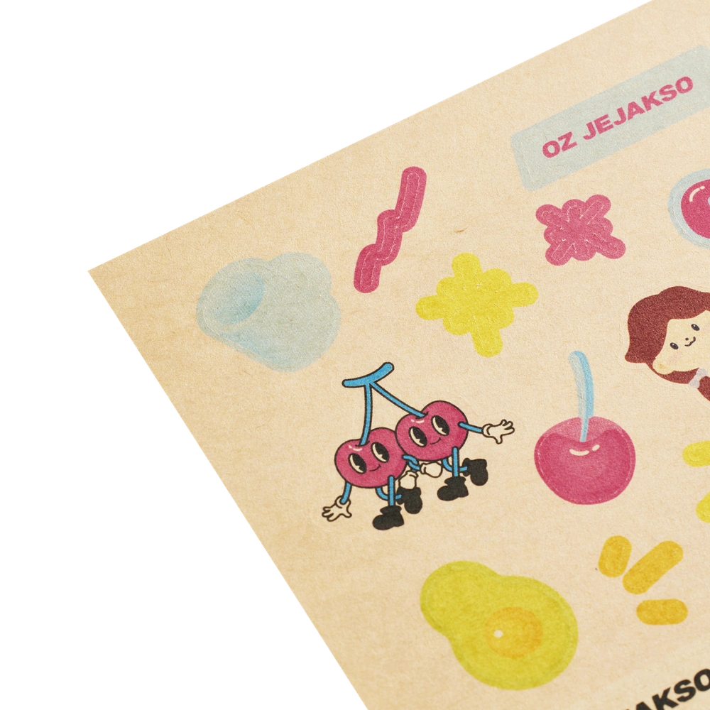 크라프트지 스티커 80x120mm (8매단위)