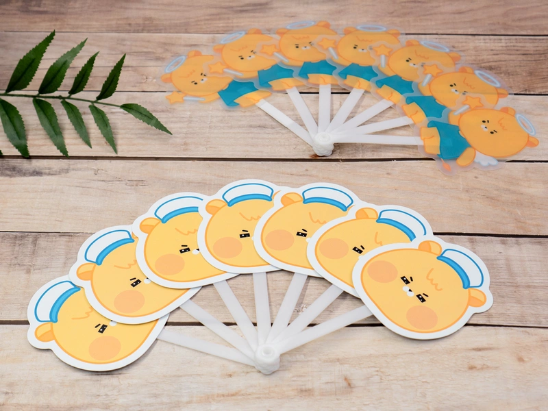 접이식 PP부채 (화이트자루)