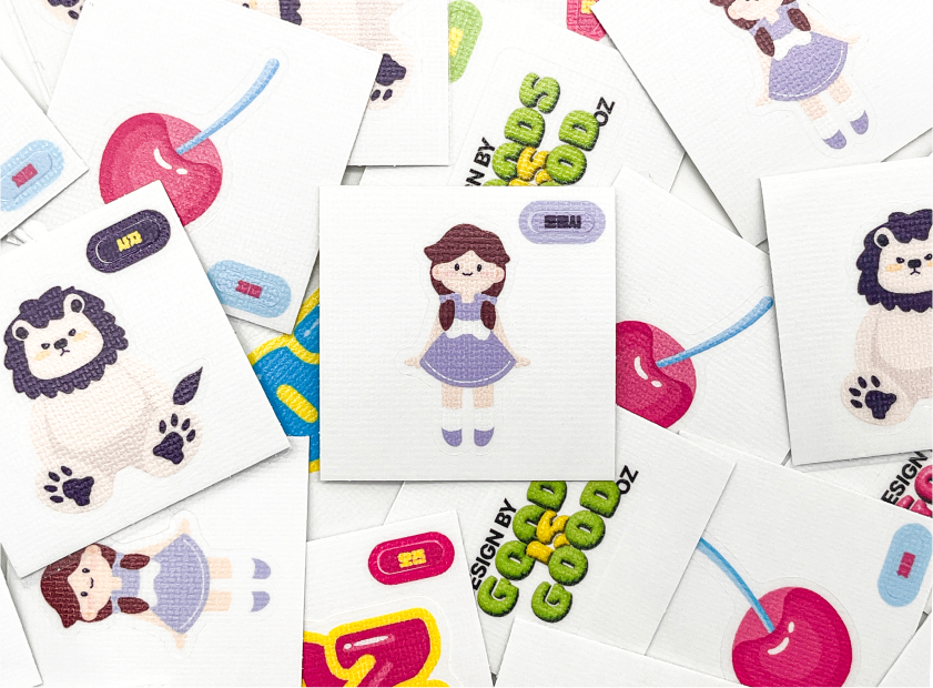 띠부띠부 씰스티커 A3 (개별재단 가능) 