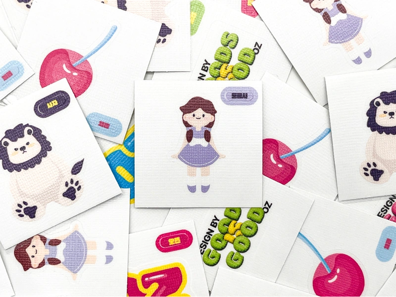 띠부띠부 씰스티커 A3 (개별재단 가능)