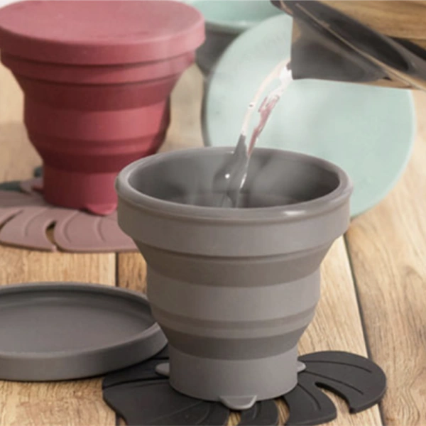 실리콘 접이식 컵 텀블러 210ml