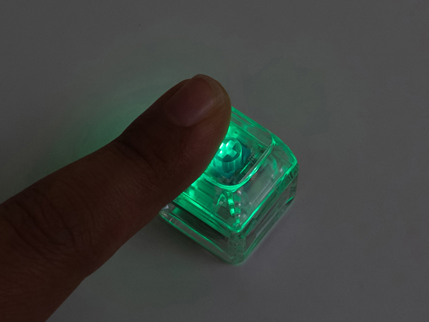 LED 레이저 키캡키링 1구 (블랙/화이트)