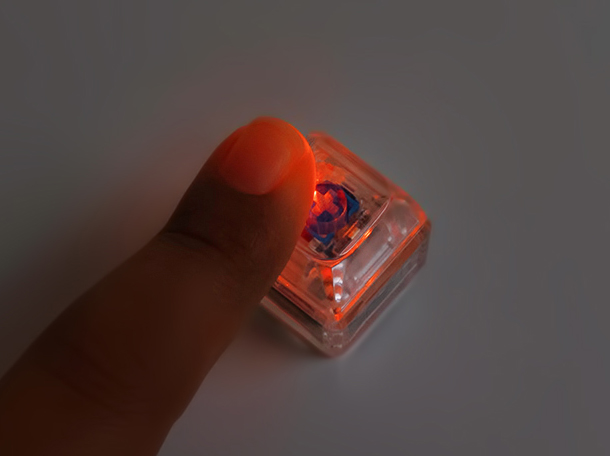 LED 레이저 키캡키링 1구 (블랙/화이트)