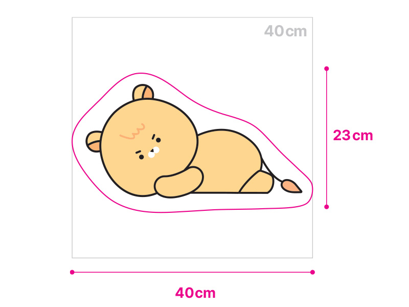 극세사 인형 모양 쿠션 (40cm 이하)