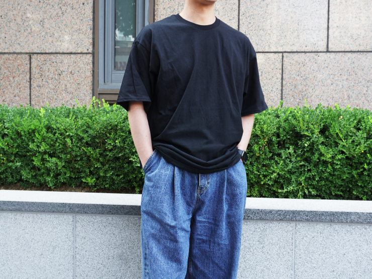 길단 - USA핏 오버핏 반팔 (18수, 두꺼운 두께) 티셔츠