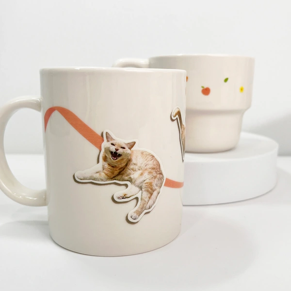 유광 머그 화이트 올프린팅