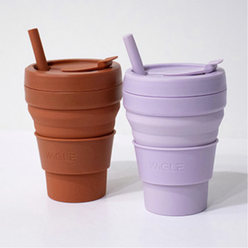 실리콘 접이식 컵 텀블러 475ml