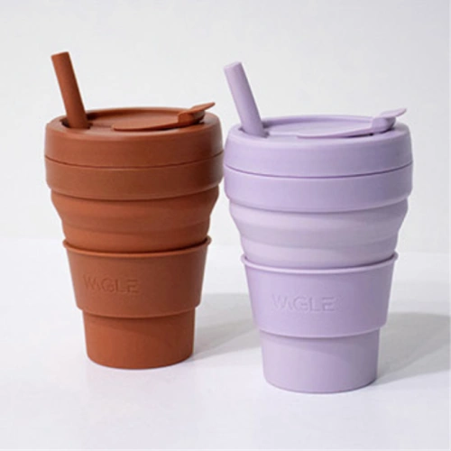 실리콘 접이식 컵 텀블러 475ml