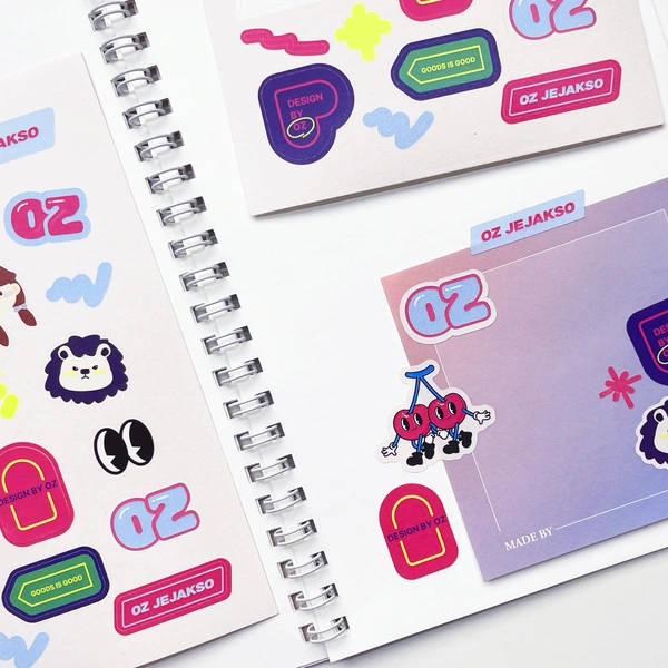 모조지 스티커 80x120mm (8매단위)