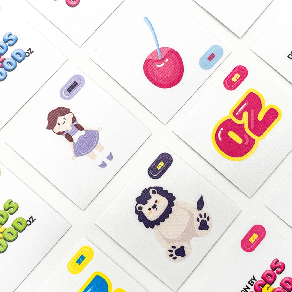 띠부띠부 씰스티커 A3 (개별재단 가능)