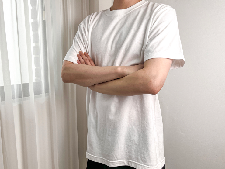 흰색 반팔, 긴팔 티셔츠 (30수,얇은두께)