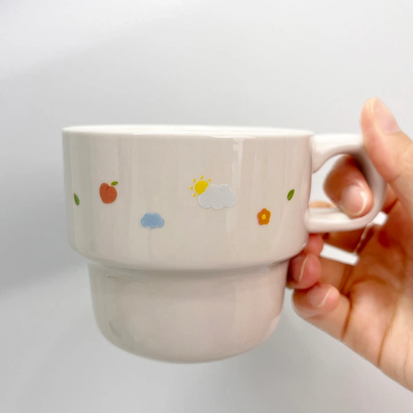 2단 라운드 머그 올프린팅