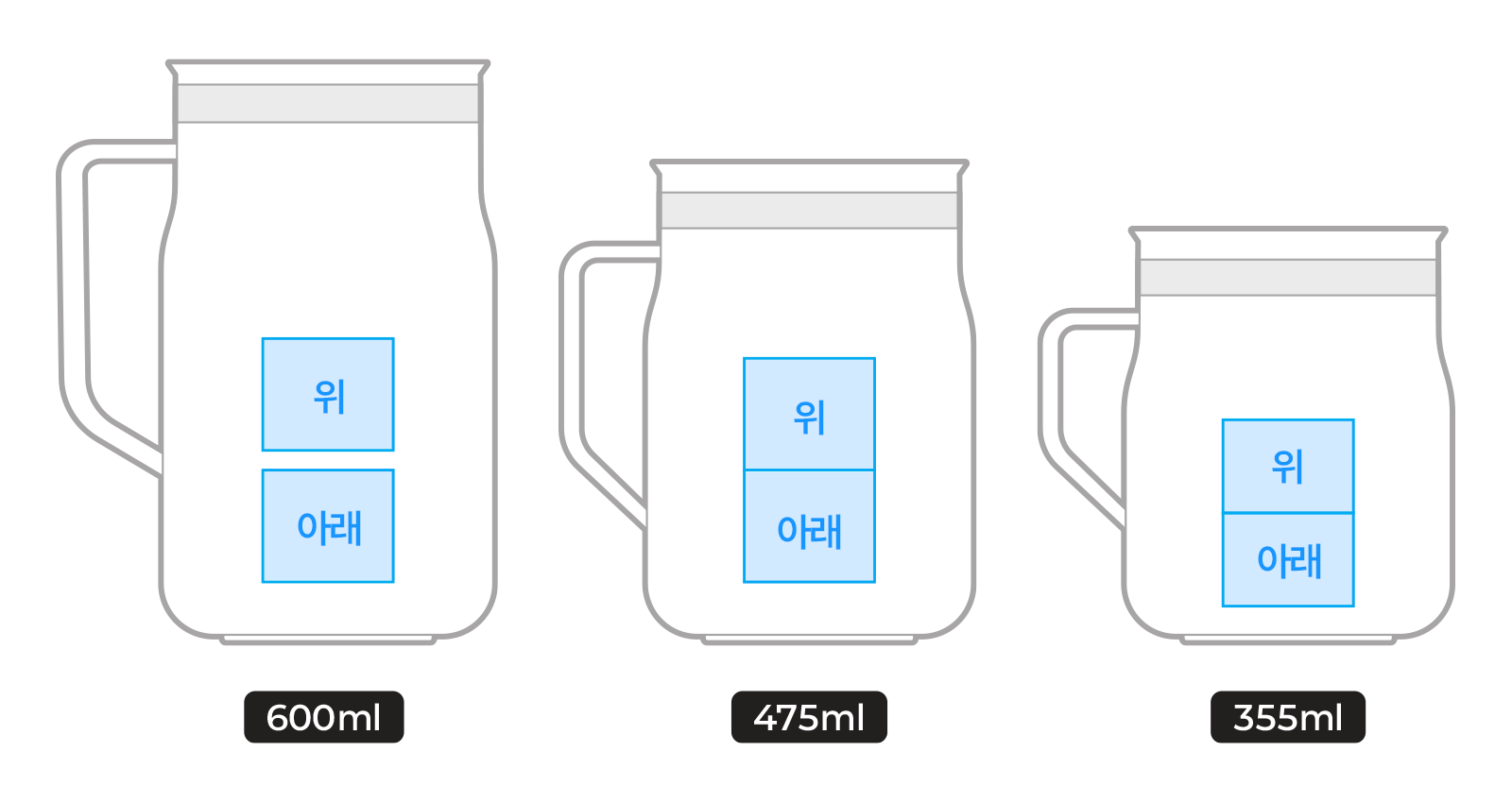 위 / 아래 중 한 곳에 각인 가능합니다