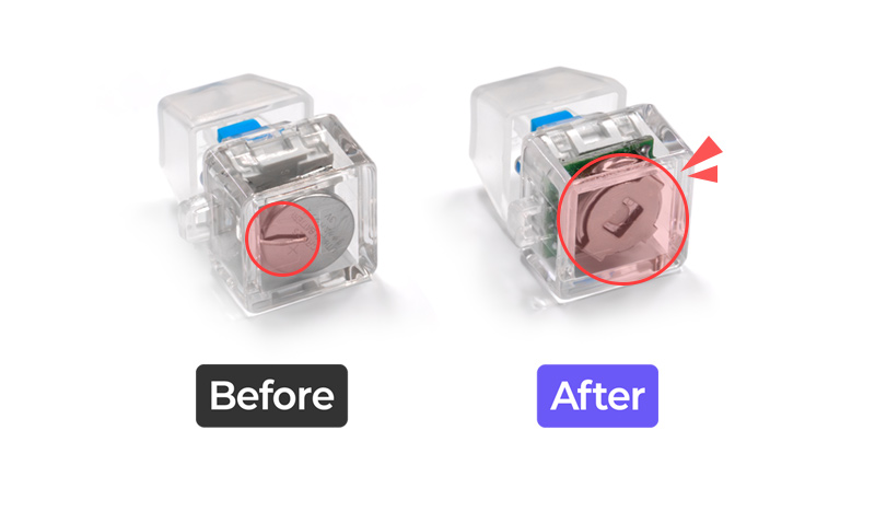 LED 풀컬러 키캡키링 2구