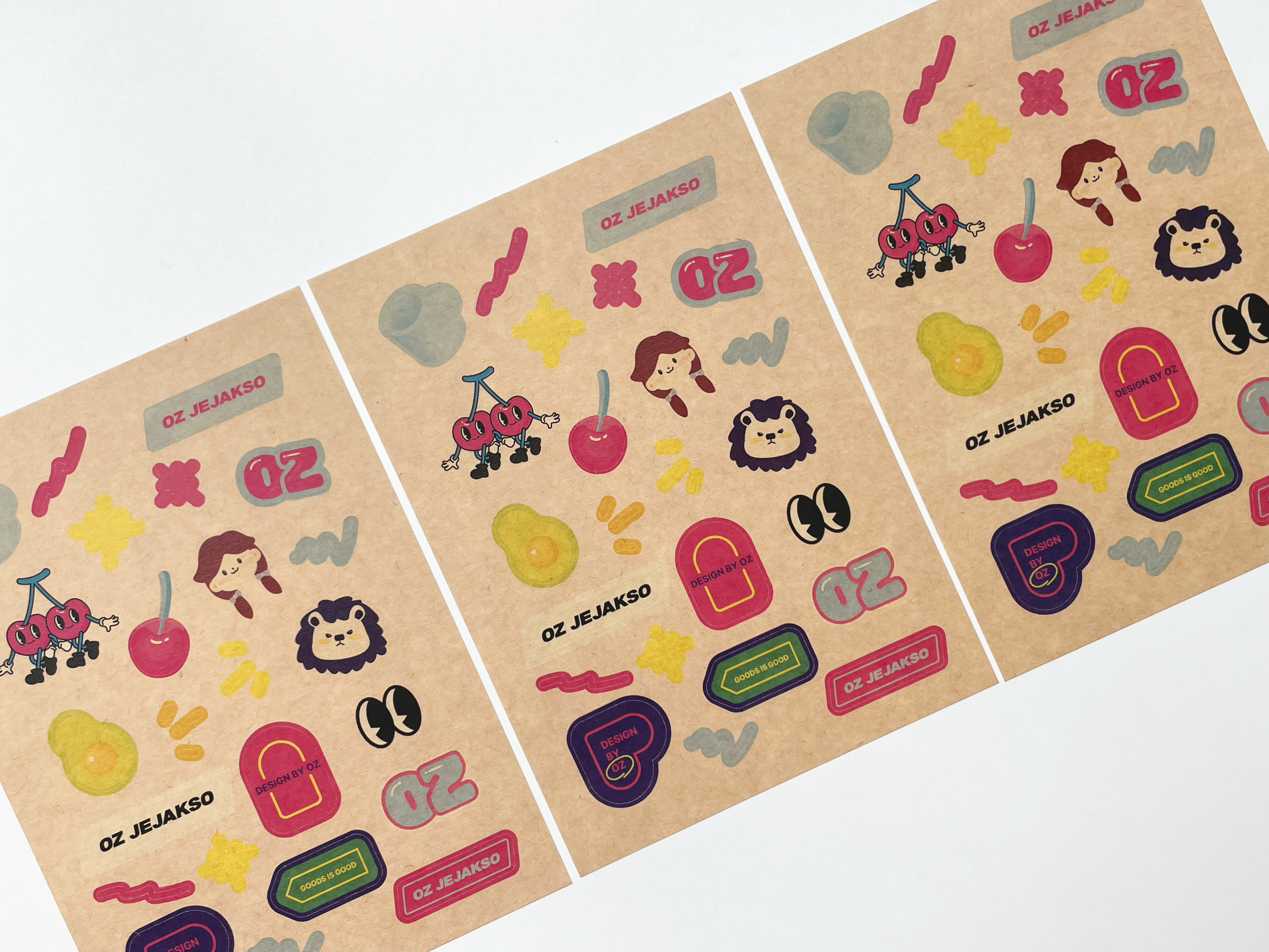 크라프트지 스티커 80x120mm (8매단위)