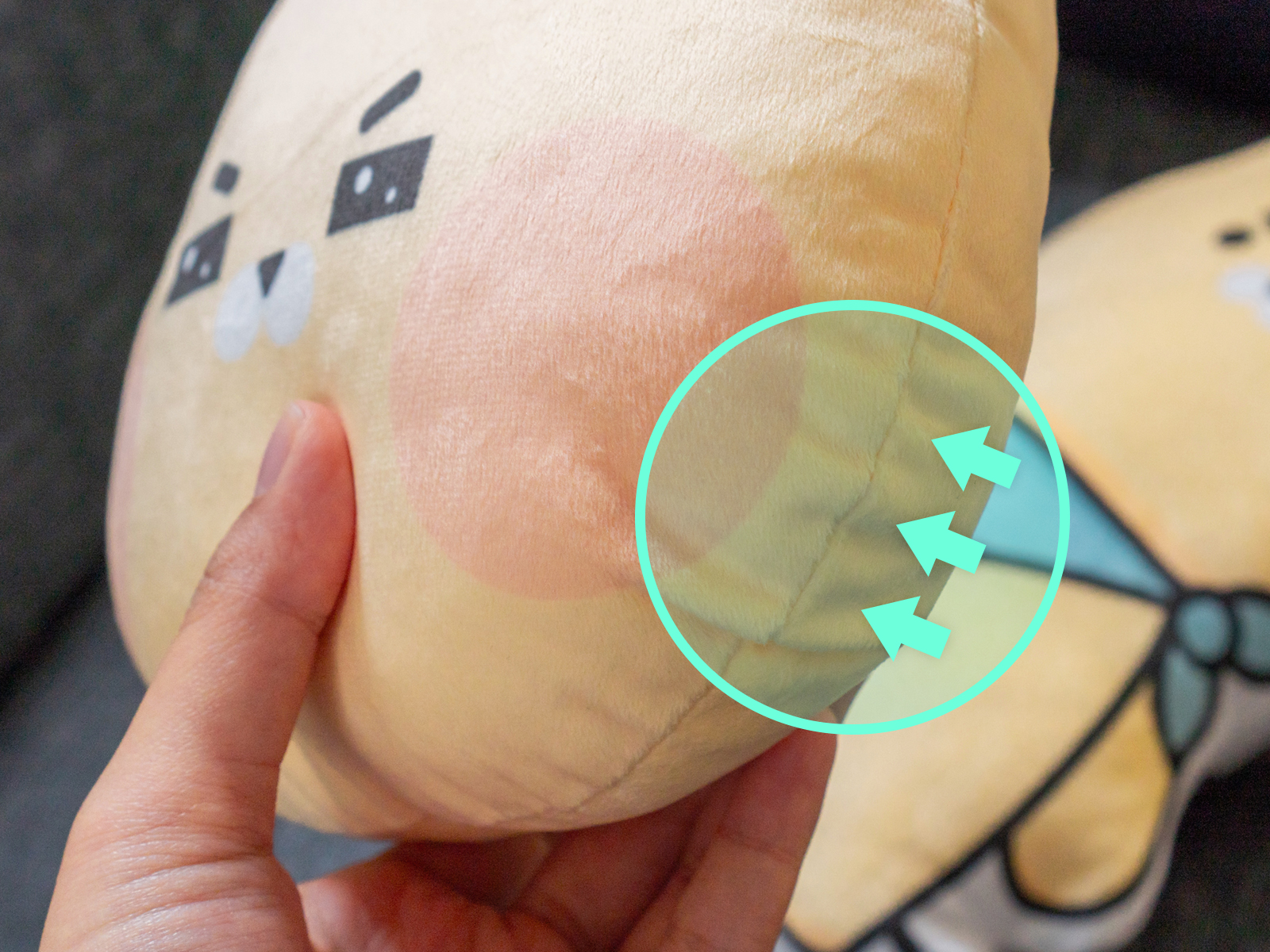 극세사 인형 모양 쿠션 (50cm 이하)
