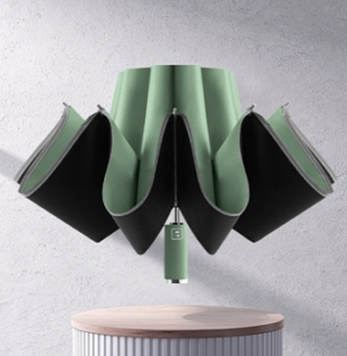 거꾸로 자동 3단 암막 우산 