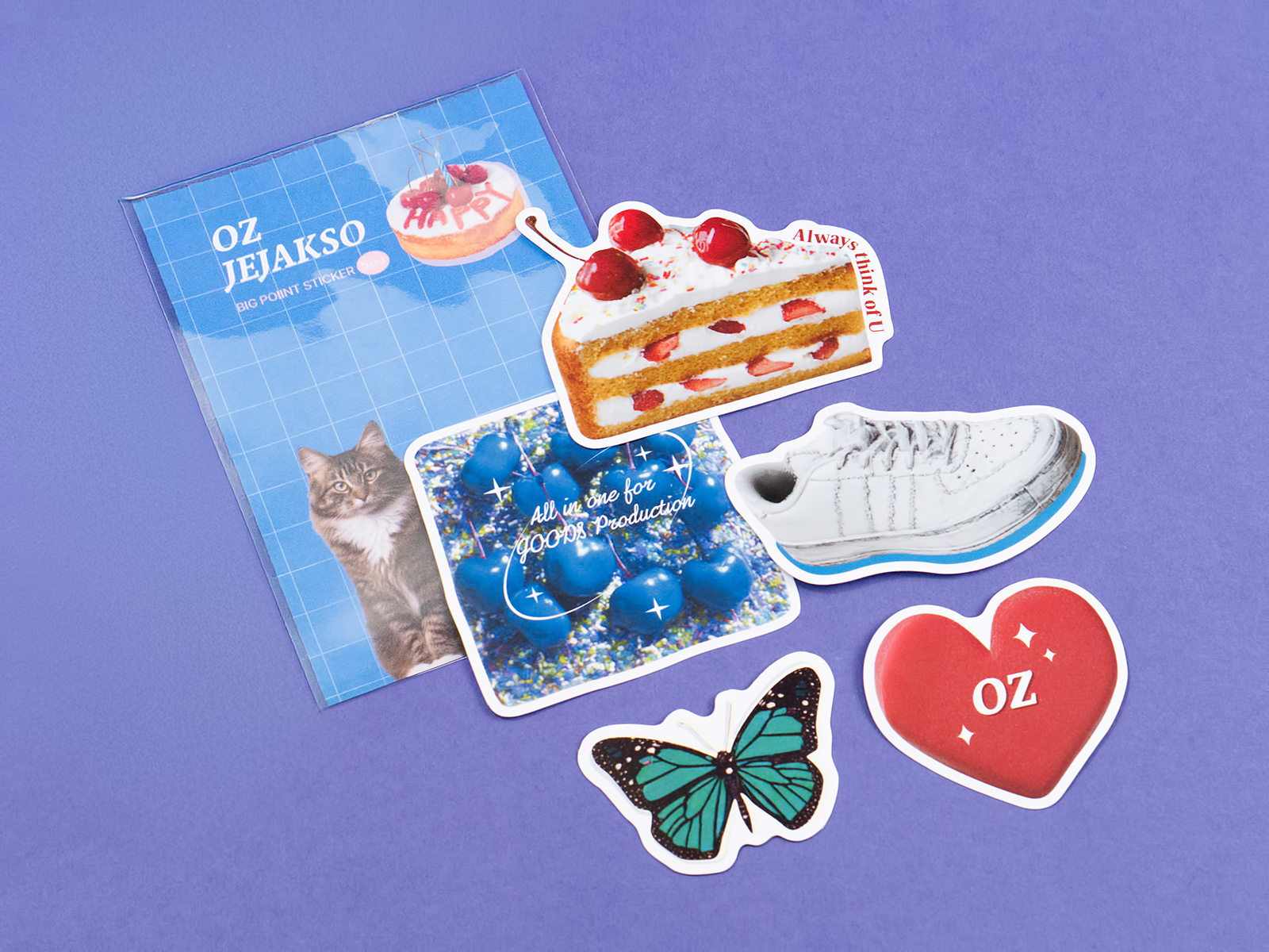 리무버블 PVC 조각스티커팩 (5장 1세트)