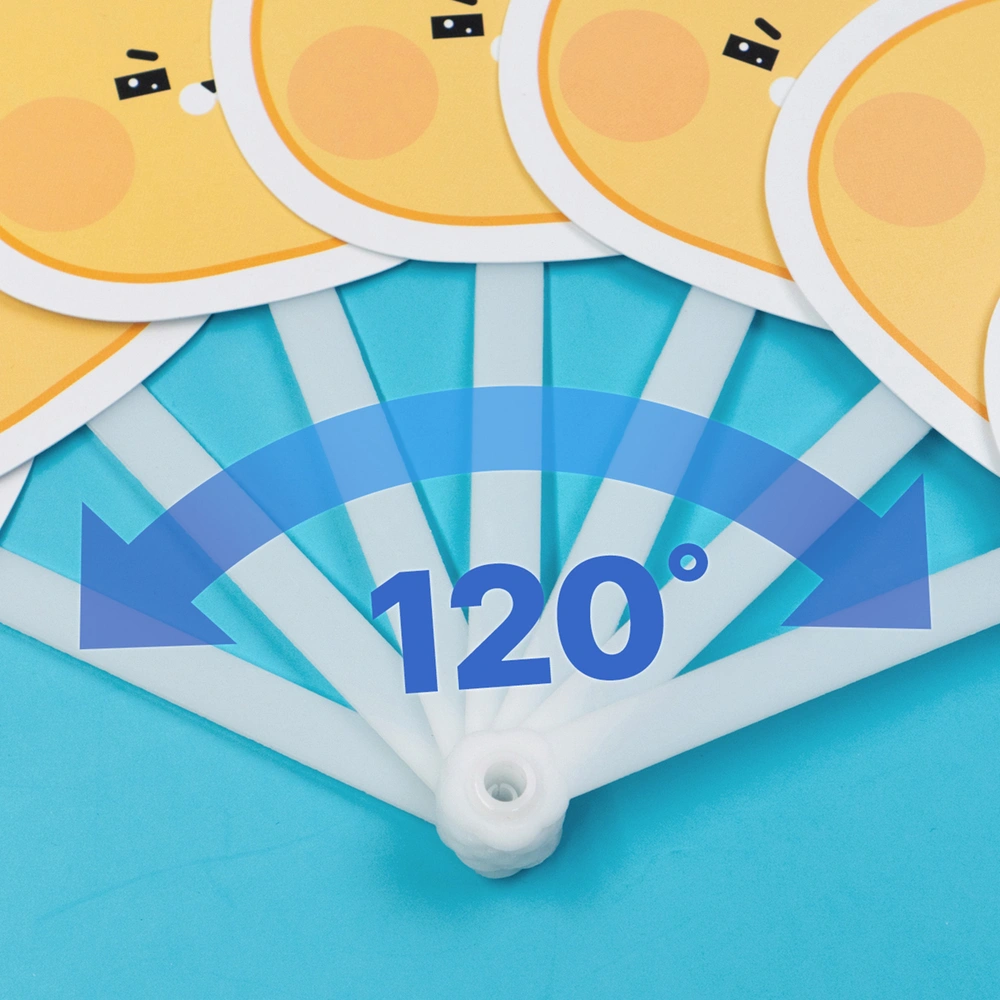 접이식 PP부채 (화이트자루)