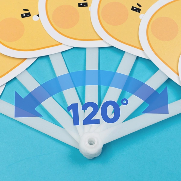 접이식 PP부채 (화이트자루)