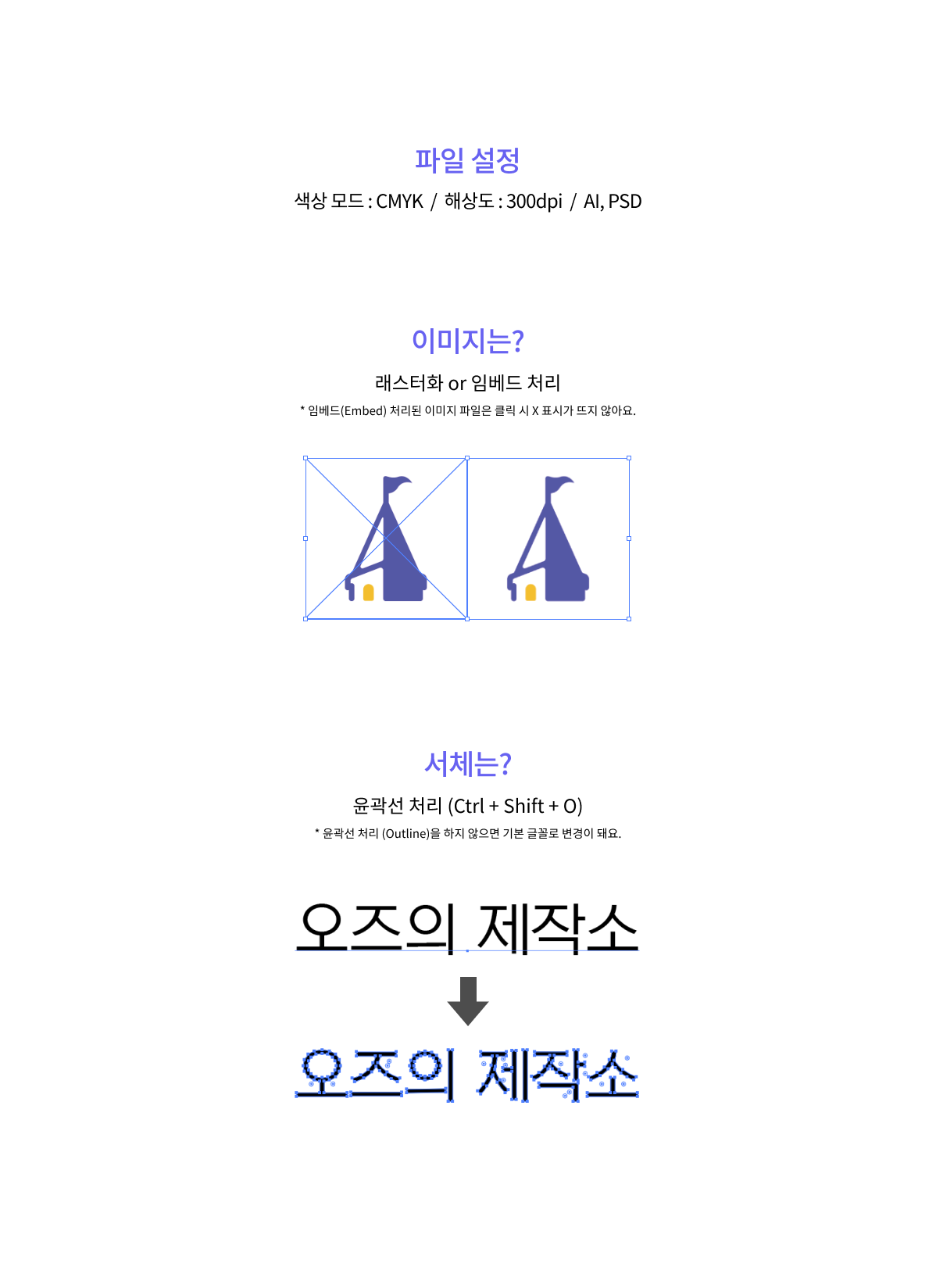 100원 기준 별도견적제작가이드