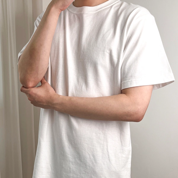 흰색 반팔, 긴팔 티셔츠 (20수,중간두께)