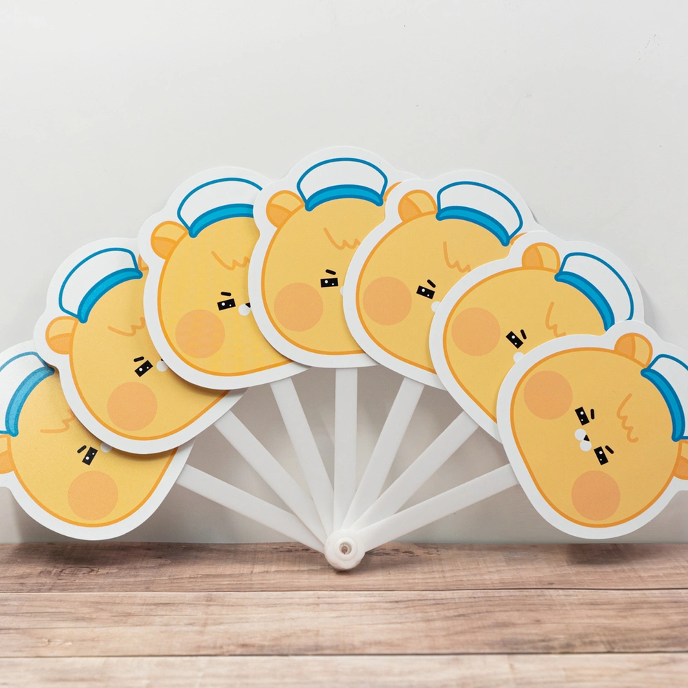 접이식 PP부채 (화이트자루)