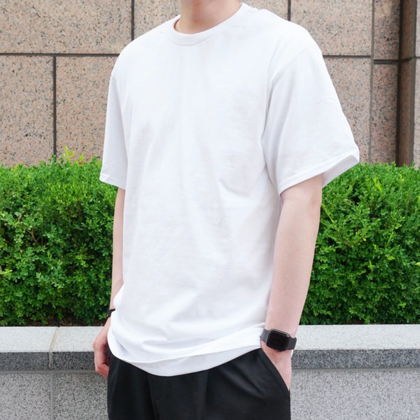 길단 - USA핏 오버핏 반팔 (18수, 두꺼운 두께) 티셔츠