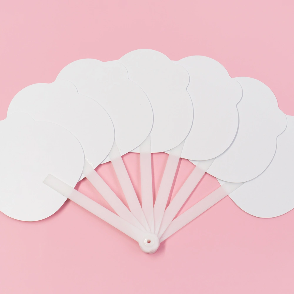 접이식 PP부채 (화이트자루)