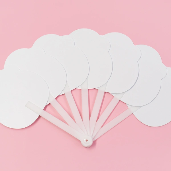 접이식 PP부채 (화이트자루)