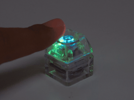 LED 레이저 키캡키링 4구 (블랙/화이트)