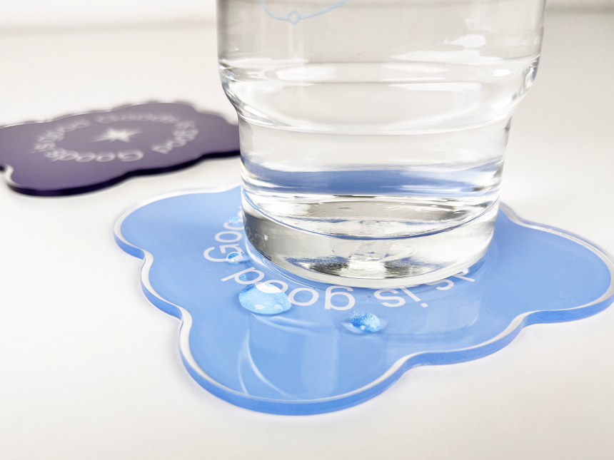 자유모양 아크릴 코스터 