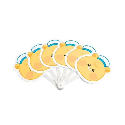 접이식 PP 부채 (화이트자루)