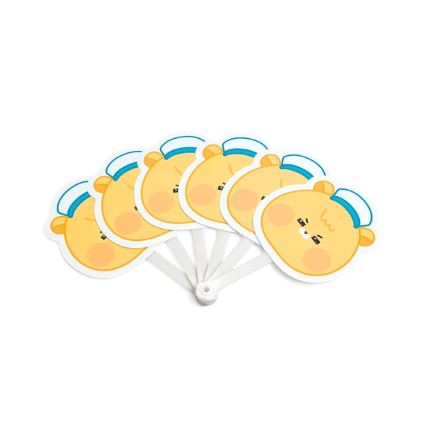 접이식 PP부채 (화이트자루)