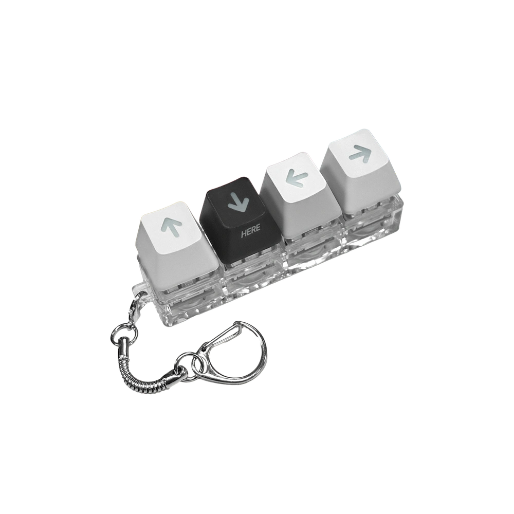 LED 레이저 키캡키링 4구 (블랙/화이트)