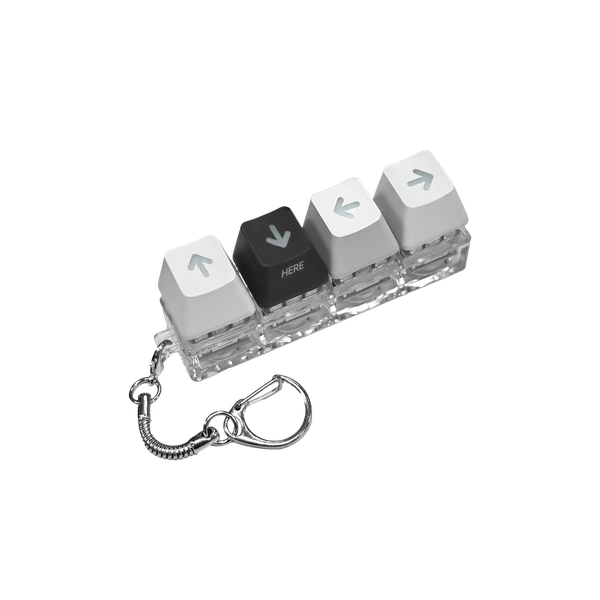 LED 레이저 키캡키링 4구 (블랙/화이트)