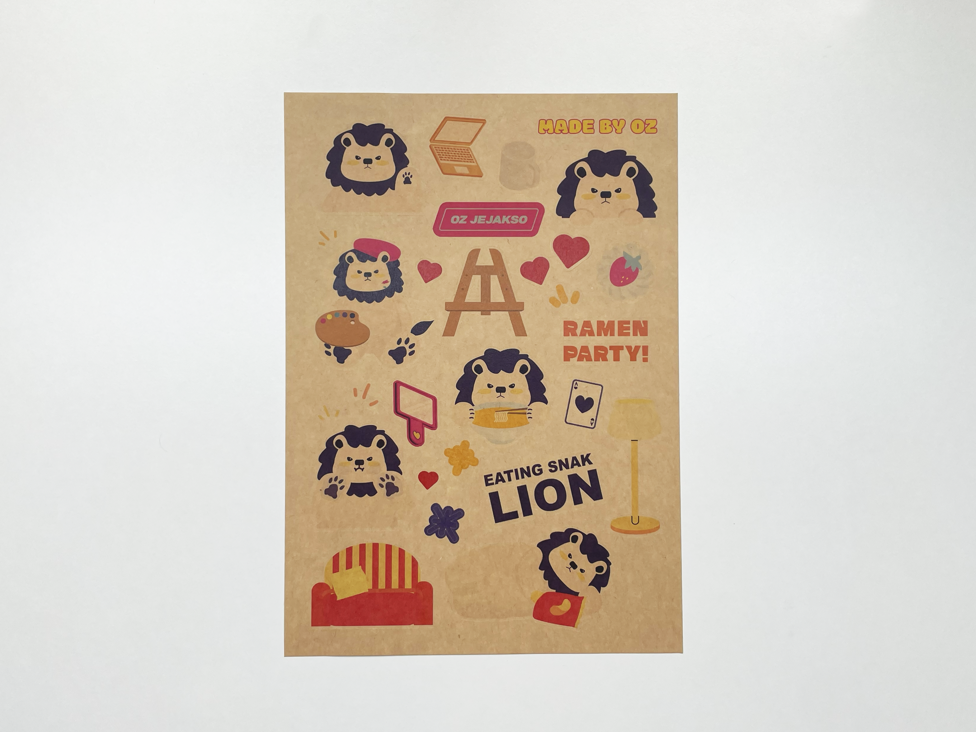 크라프트지 스티커 110x180mm (4매단위)