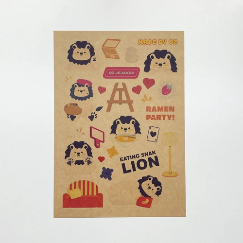 크라프트지 스티커 110x180mm (4매단위)